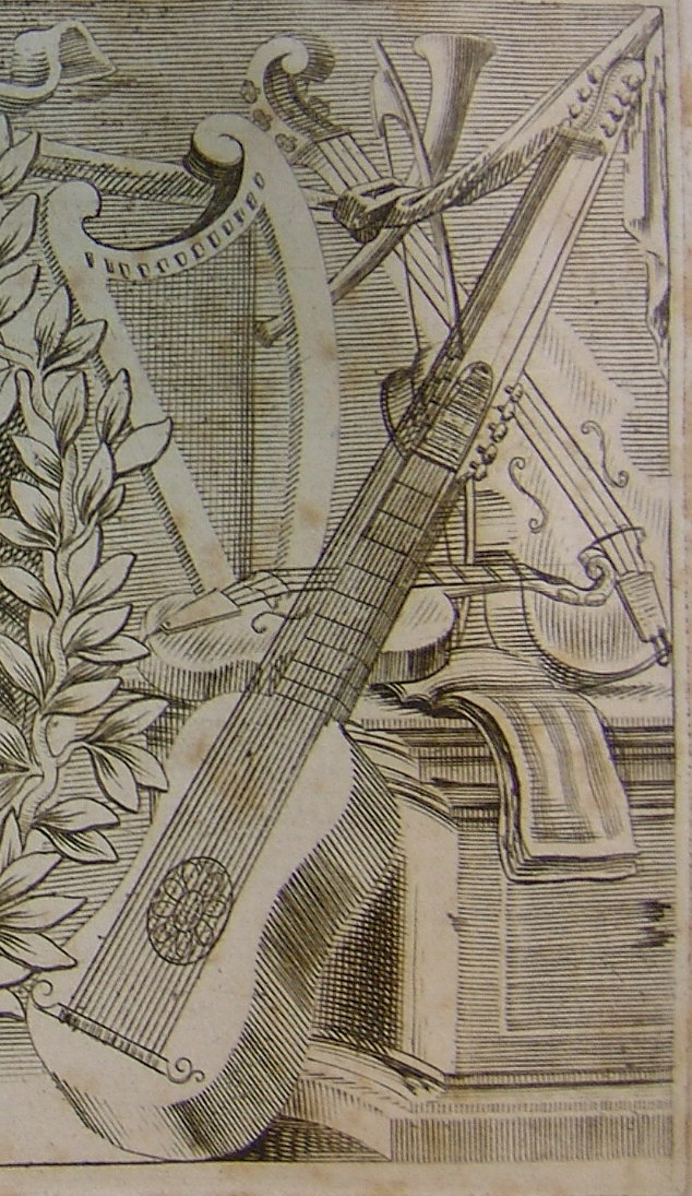 detail of guitar inverted